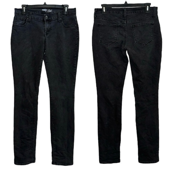 OLD NAVY The Flirt Skinny Jeans Black Denim Stretch 5-pocket Junior Women's 2 - Picture 2 of 15
